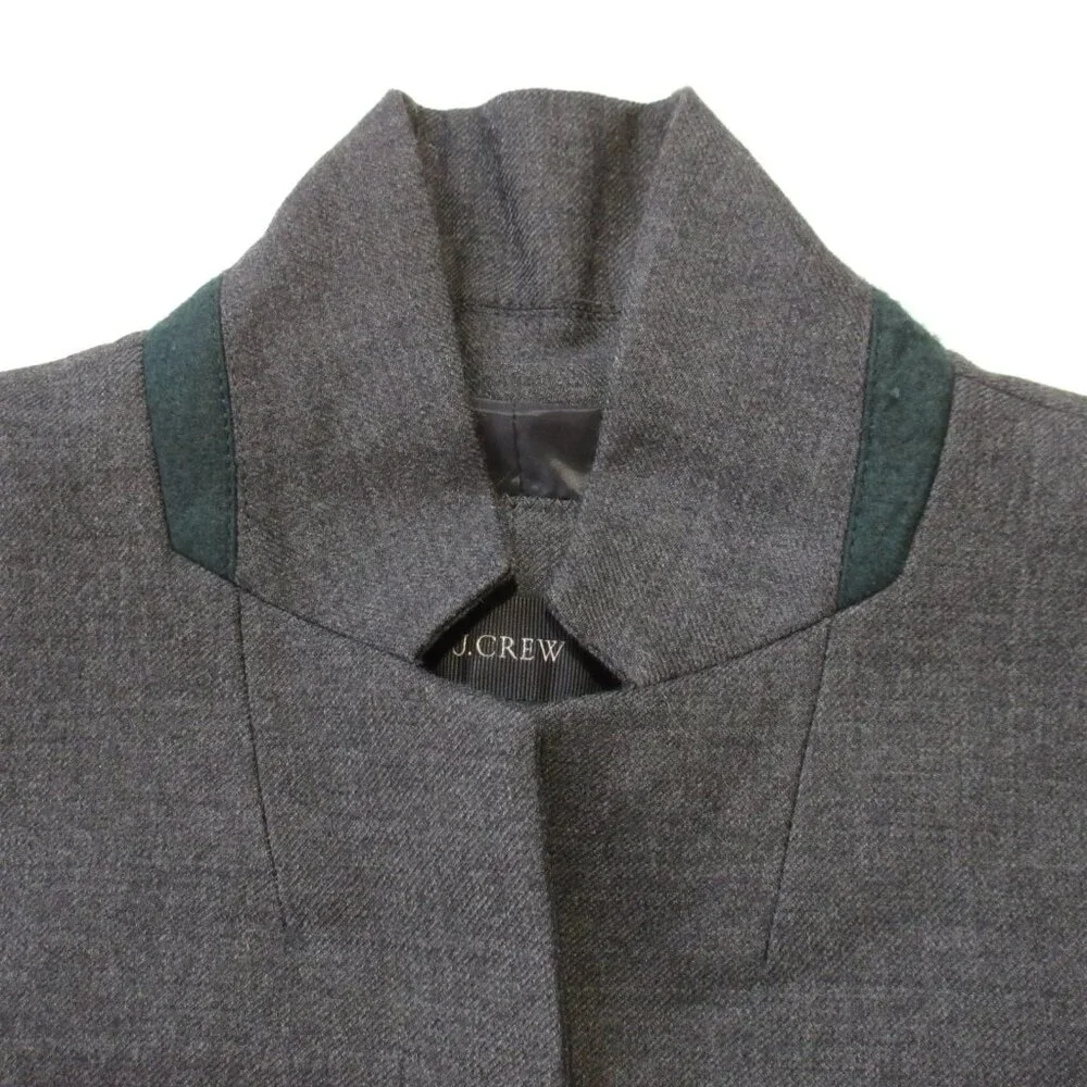NWT J.Crew Regent Blazer in Heather Carbon Wool Flannel Single Button Jacket 0